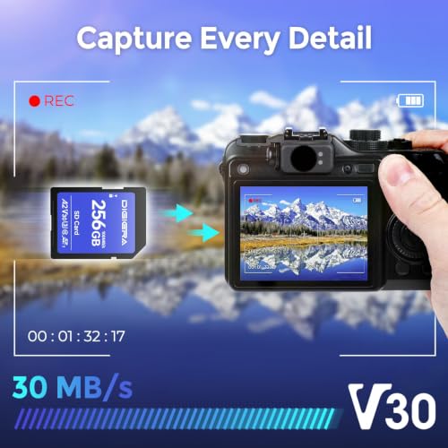 Thumbnail 2 de DIGIERA 256 GB SDXC UHS-I Speicherkarte – C10, U3, V30, 4K/UHD, robustes Allround-Modul für Kamera, Computer & Auto-Navigation