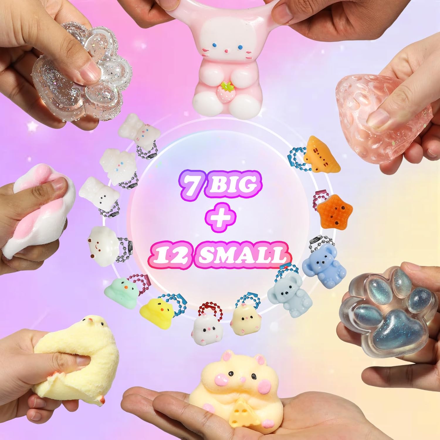 Thumbnail 2 de 19pcs Squishy Pack: Fidget Toys Kit for Kids 4–12