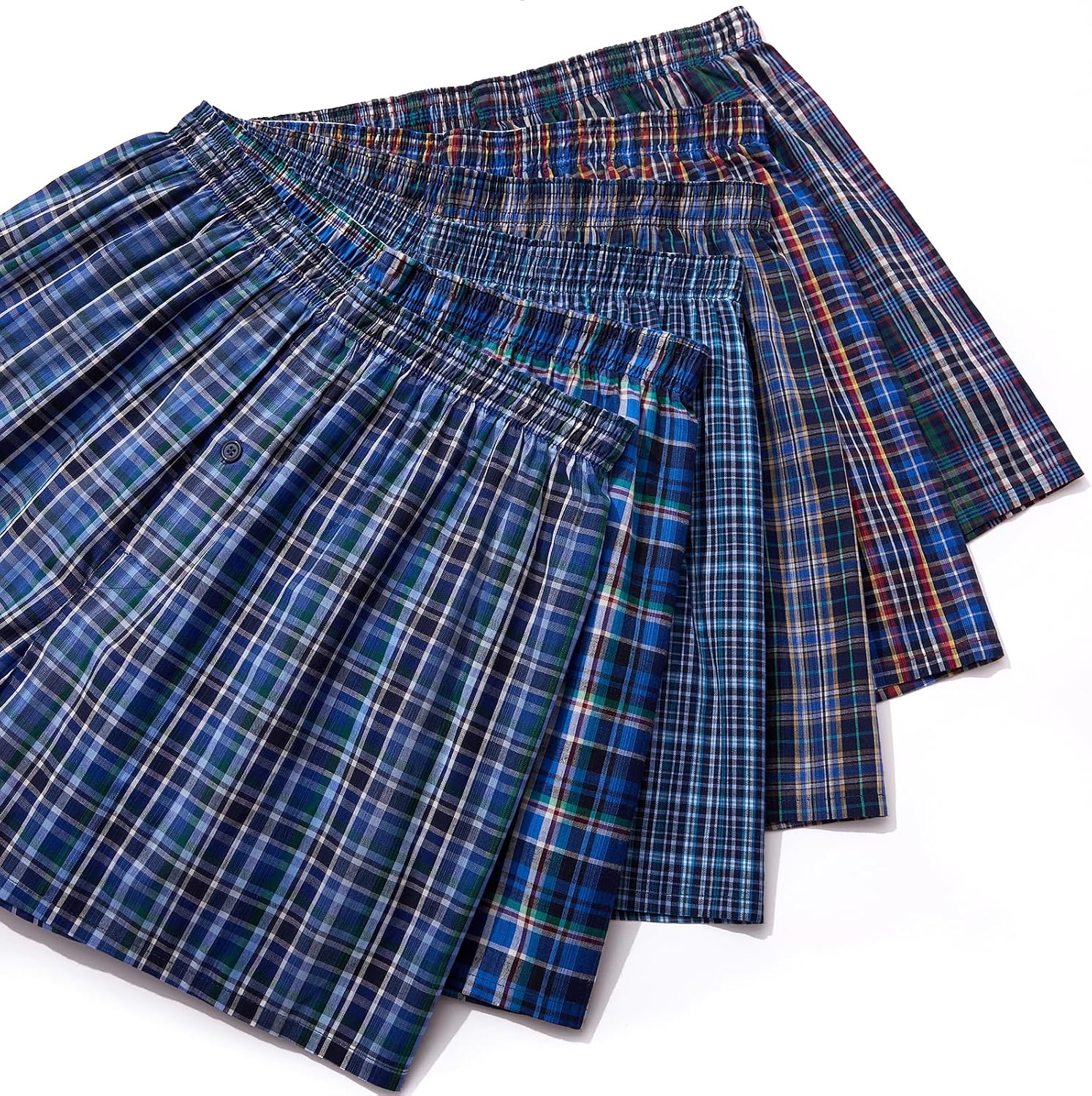 Detalle 2 de JupiterSecret Boxer Uomo in cotone 100% a quadri (6 o 12 pezzi) traspiranti