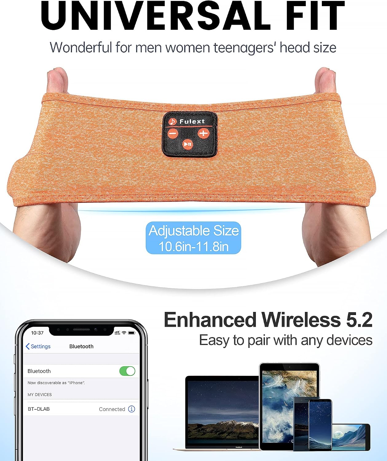 Thumbnail 6 de Fulext Bluetooth-Schlafkopfhörer Stirnband mit eingebauten Lautsprechern – fürs Schlafen, Yoga, Joggen