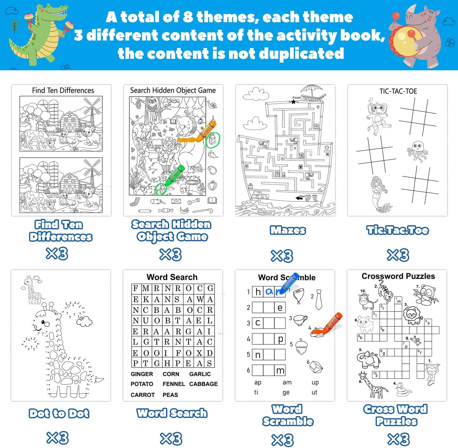 Thumbnail 3 de Kalysky 24 Pack Activity Book – Mini Activity Books for Kids (Ages 4–12)