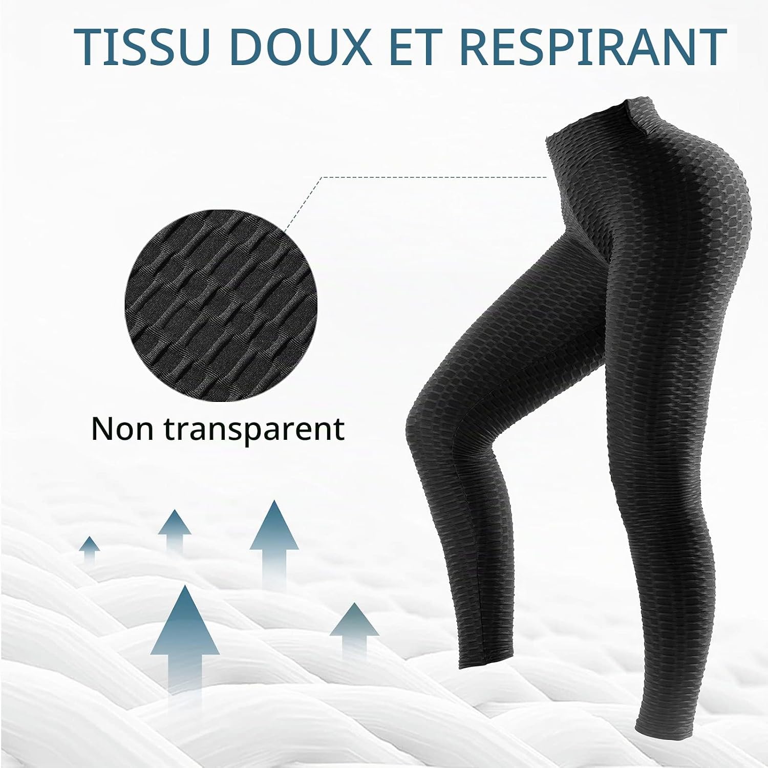 Detalle de Oielai sportlegging voor dames met hoge taille, buikcontrole en 4-way stretch