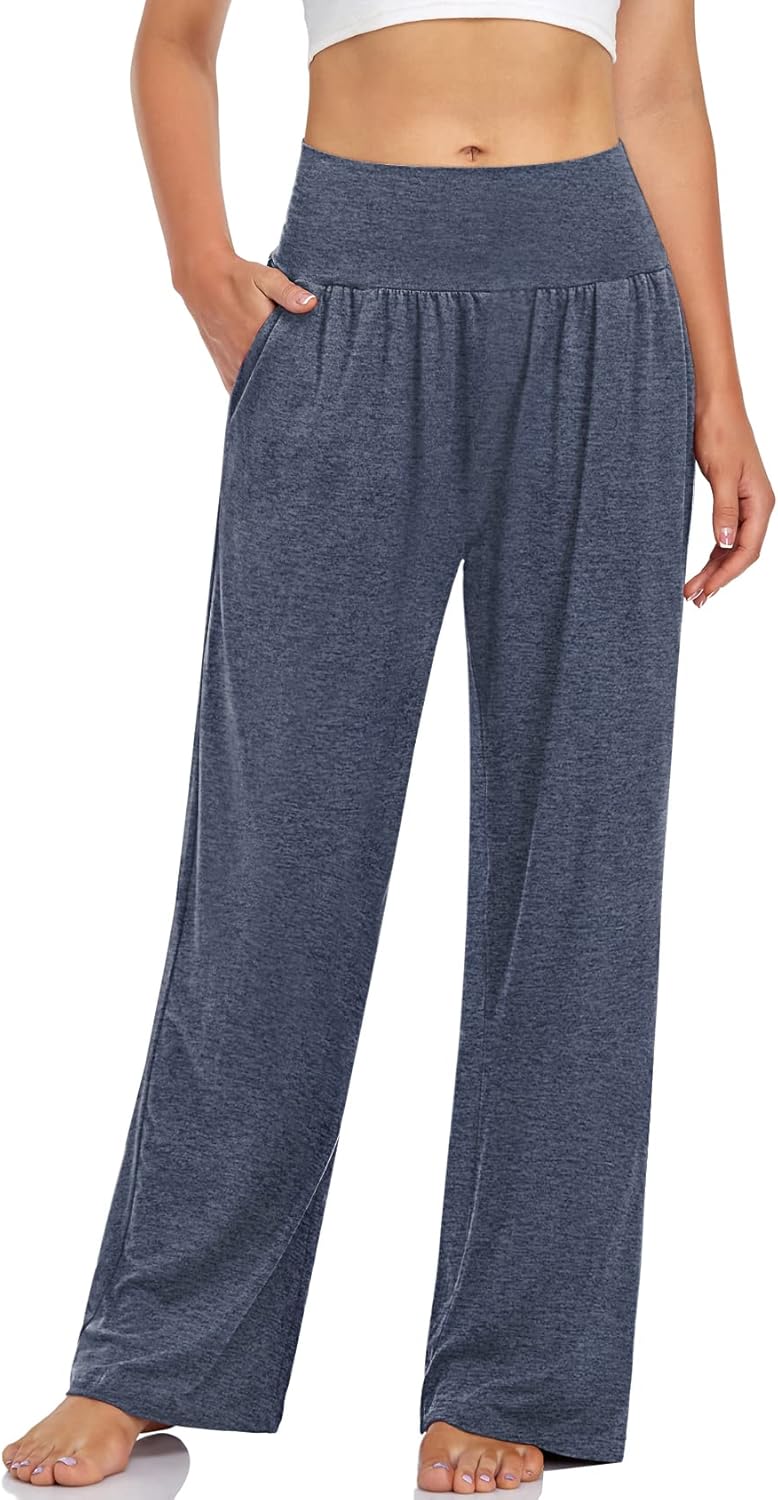 Detalle de UEU Women's Casual Loose Wide Leg Cozy Pants Yoga Sweatpants