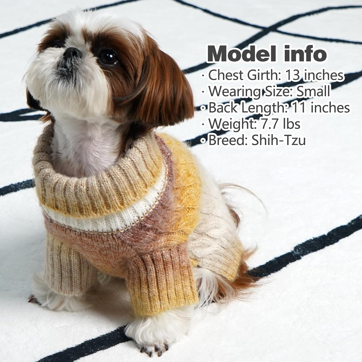 Detalle de KYEESE Dog Sweater in Short-Fiber Spray Yarn