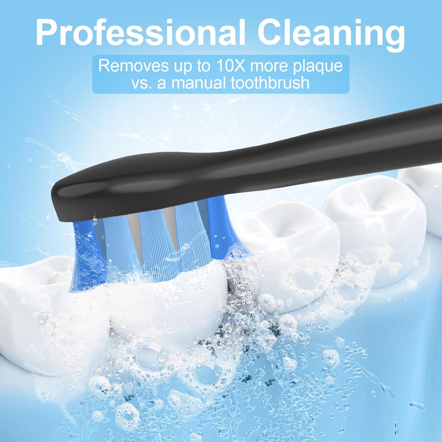 Thumbnail 2 de BrightDeal Sensitive Aufsätze (8er) kompatibel mit Philips Sonicare Ersatzbürsten, schwarz