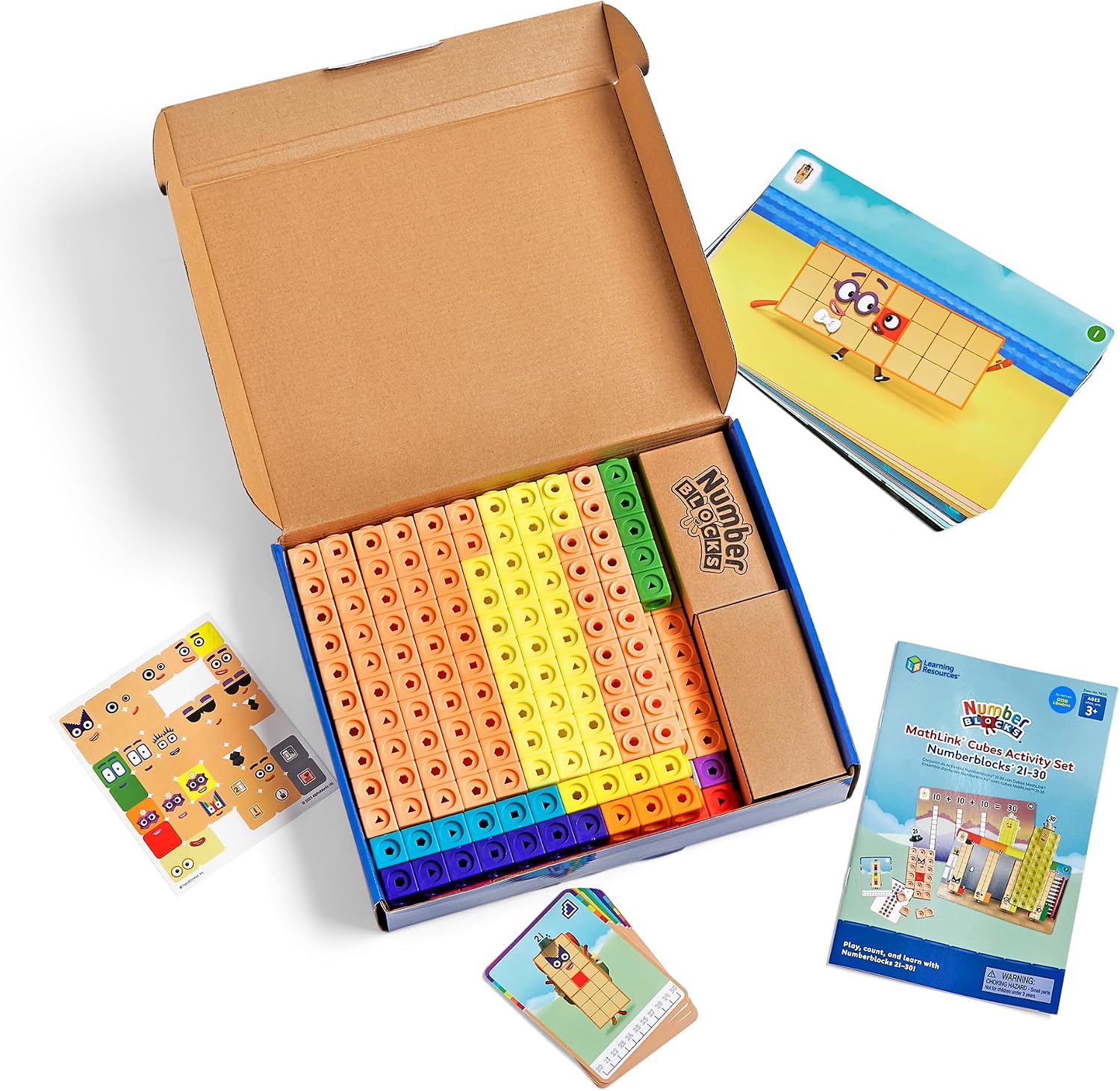 Detalle de Learning Resources MathLink Cubes Numberblocks 21–30 set