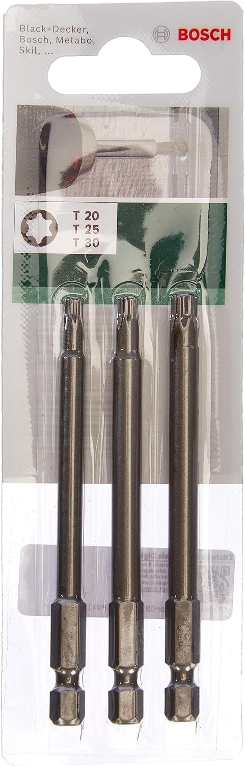 Detalle 2 de Bosch 2609255972 89mm Torx Bit Set (3 Pieces) – Standard Quality