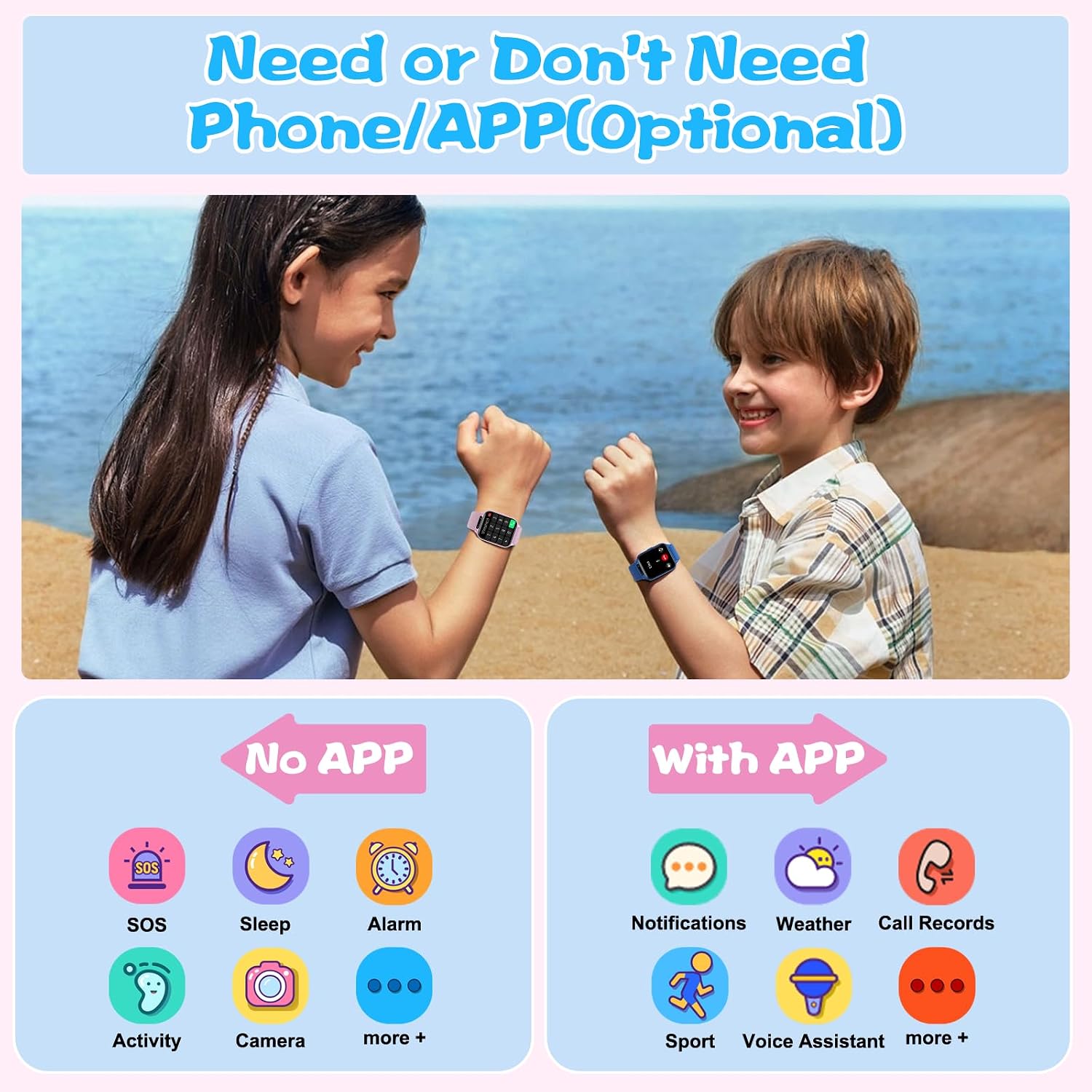 Detalle 2 de Smart Watch for Kids 1.85" Fitness Tracker