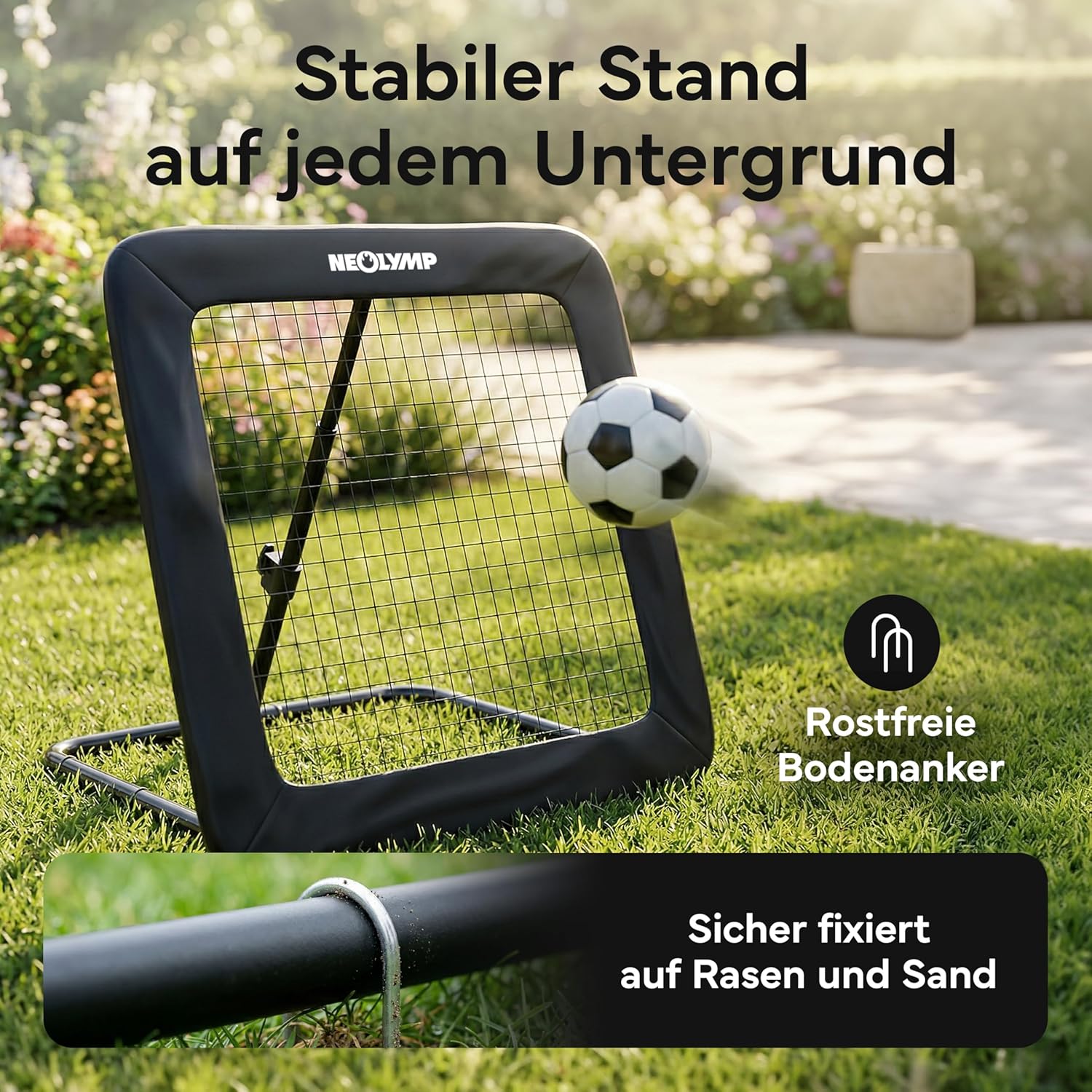 Thumbnail 2 de NEOLYMP Rebounder Fußball – Stufenlos verstellbar, robuster Metallrahmen, indoor/outdoor