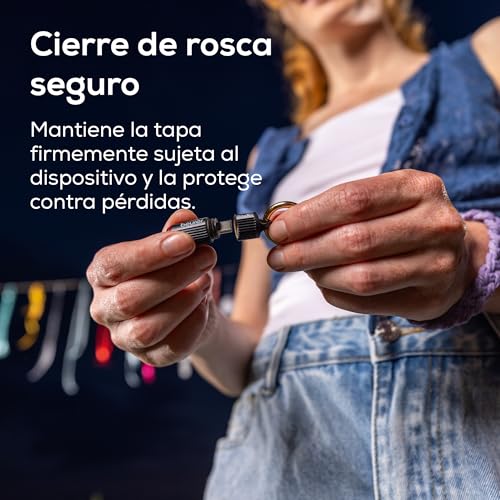 Detalle de Beurer BiteX Go Deep Black: curador de picaduras para móvil con luz y paso seguro