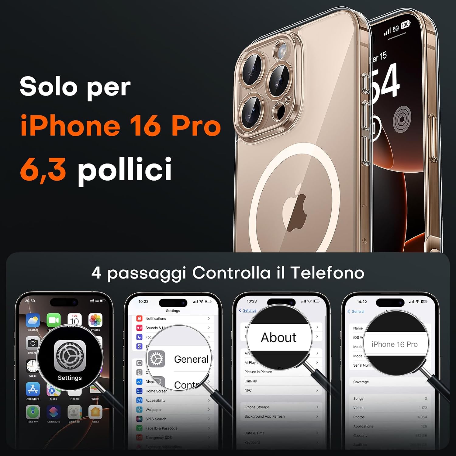 Detalle 2 de TOCOL Cover Magnetica iPhone 16 Pro 6,3