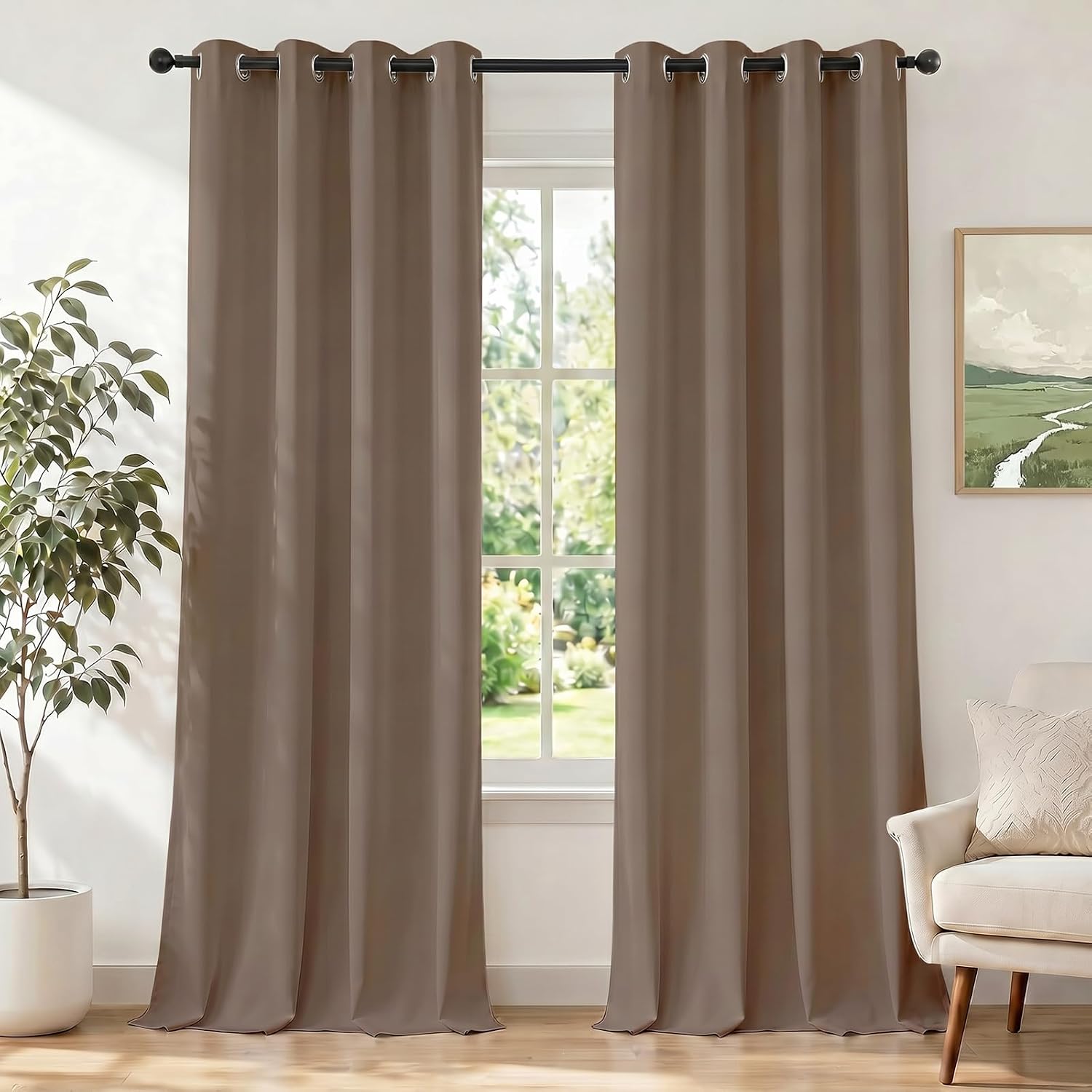 Detalle de Ystyle Rideau Occultant Lot de 2 140x300 cm – Rideau Extérieur Étanche et Isolant Thermique