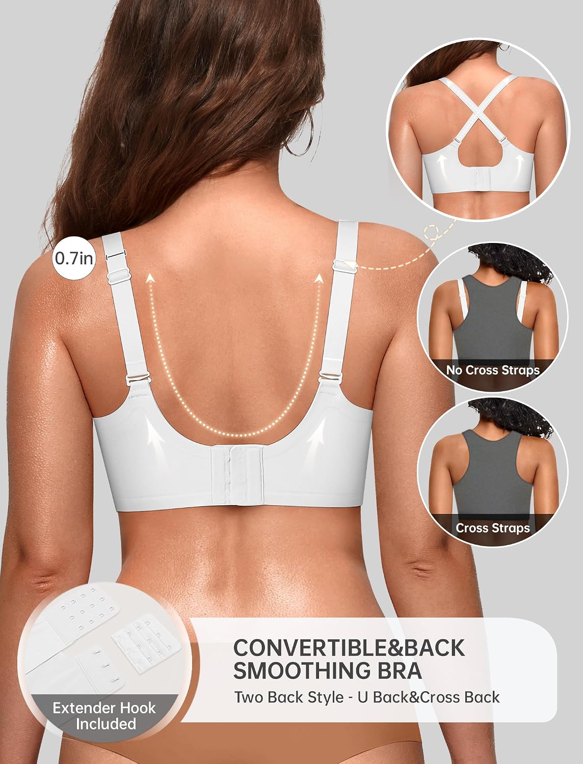 Detalle de OEAK Seamless Wireless Push-Up Bra with Scalloped Design — Full Coverage Everyday Essential