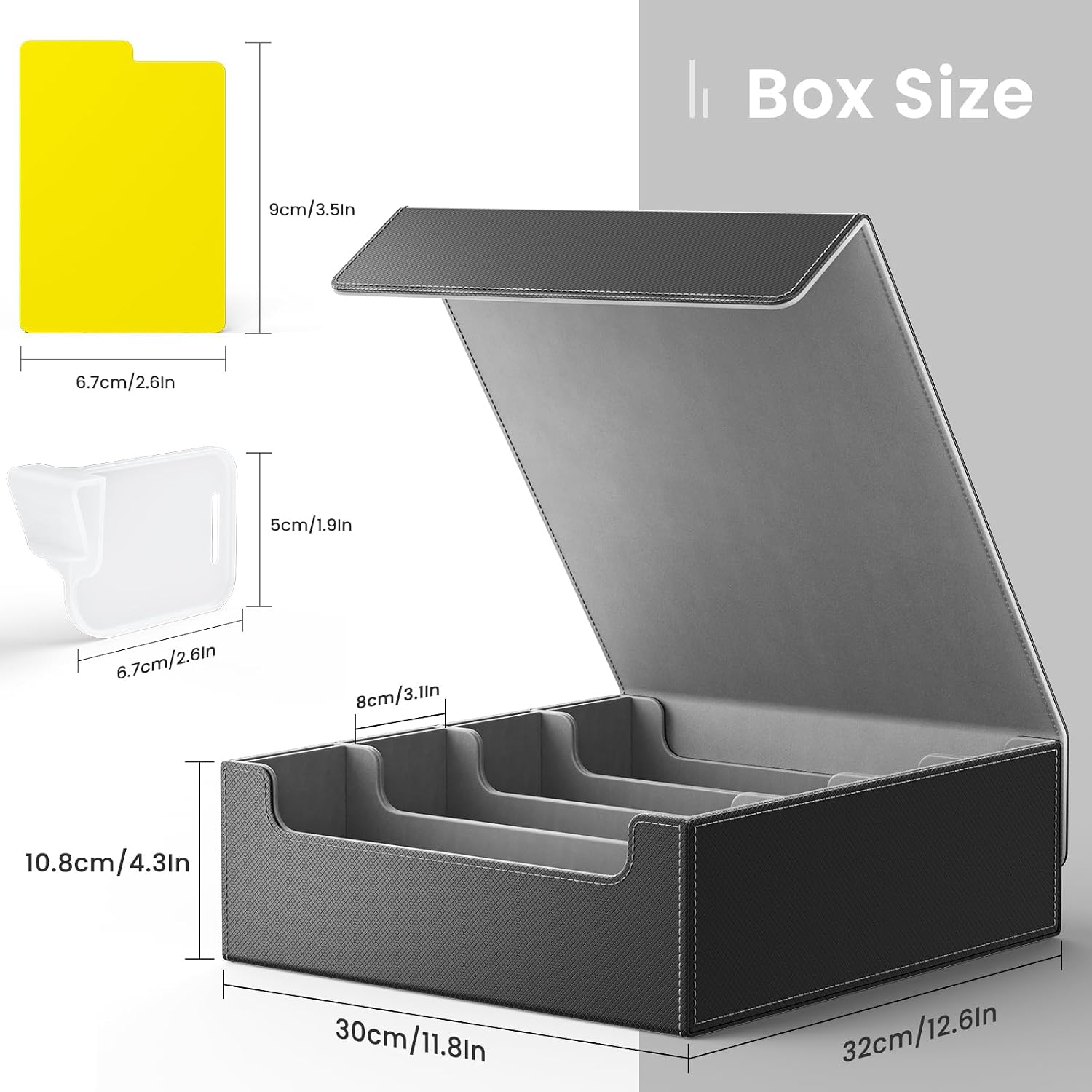 Detalle de Hot Bee MTG Deck Box: 2400+ Card Storage in PU Leather with Magnetic Closure