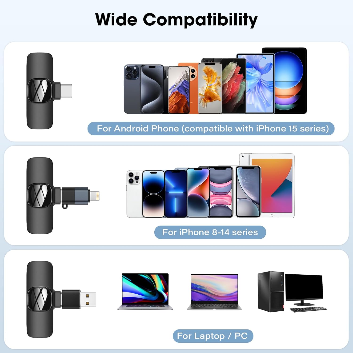 Thumbnail 1 de HMKCH Wireless Lavalier Microphone 6h battery