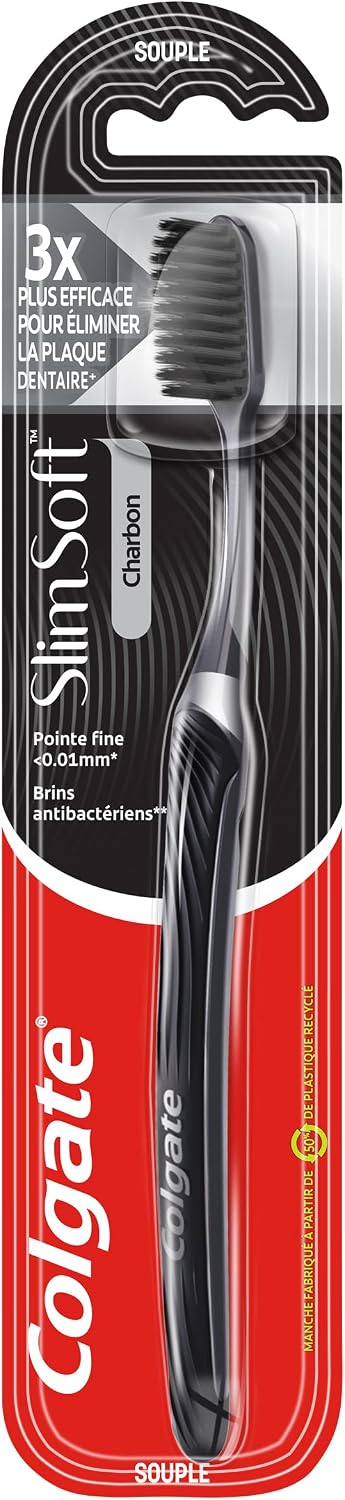Detalle 2 de COLGATE Slim Soft Brosse Ă dents manuelle Charbon lot de 12 đȘ„