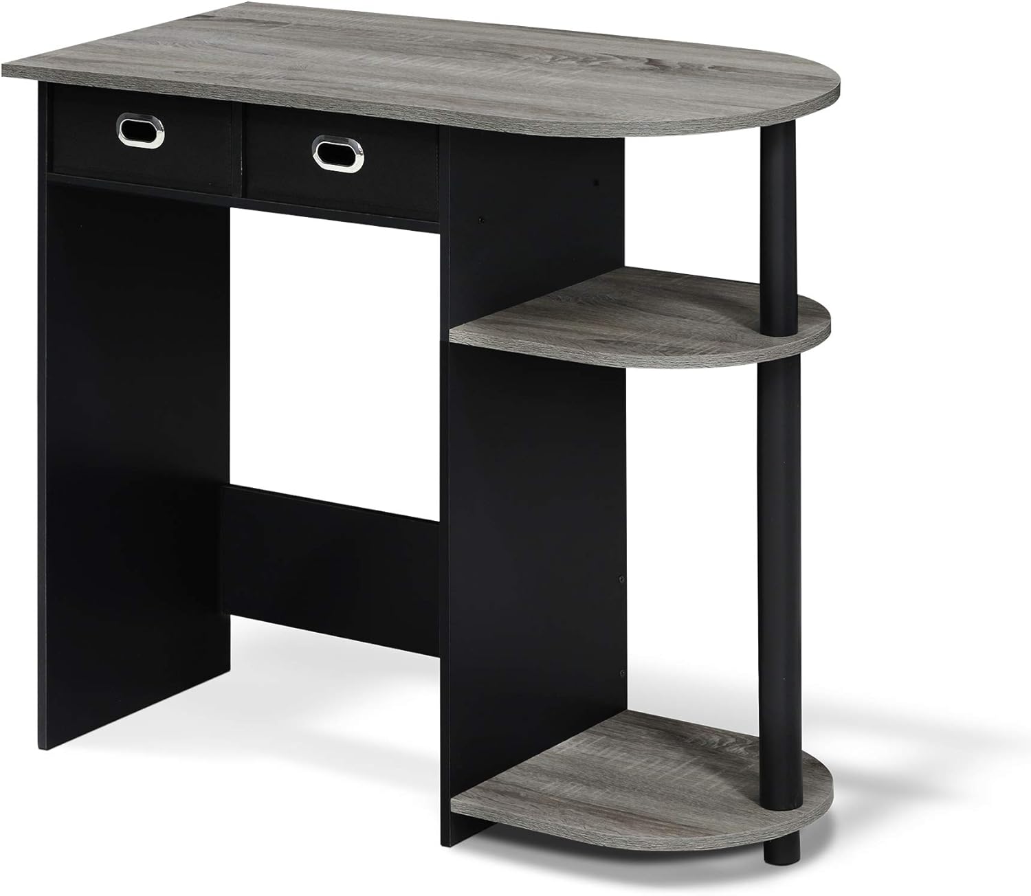Thumbnail 4 de Furinno Go Green Home laptop desk in French oak/black (80 x 72.4 x 39.6 cm)