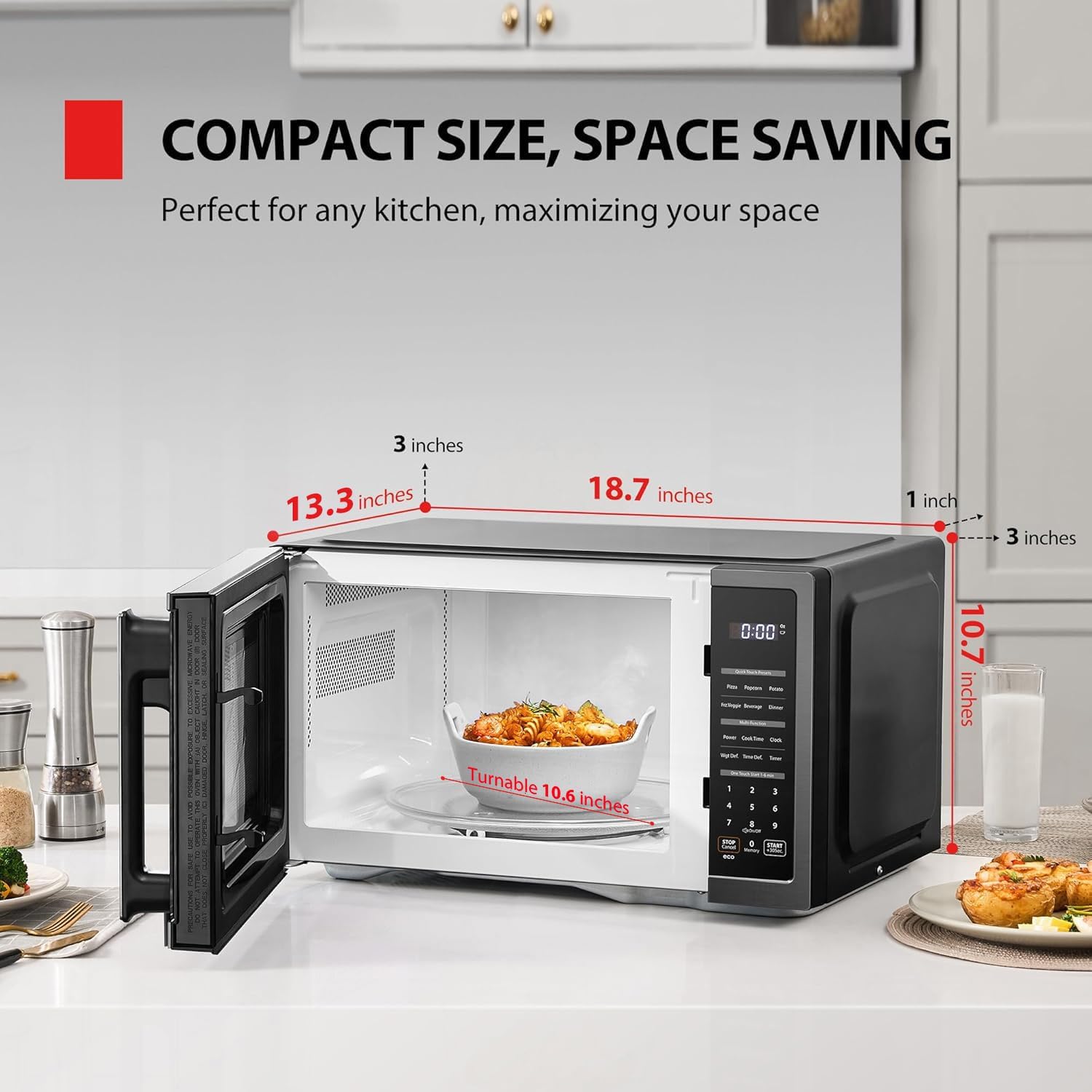 Detalle 2 de TOSHIBA ML4-EM09PA Microwave 0.9 Cu Ft 🍽