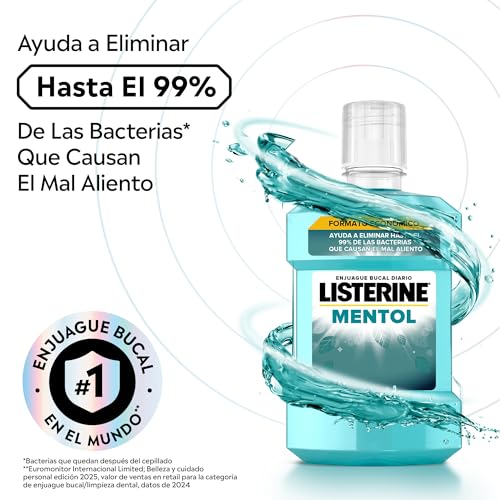 Thumbnail 1 de Listerine Mentol pack 2 x 1 L: enjuague bucal con flúor y protección de 24 horas
