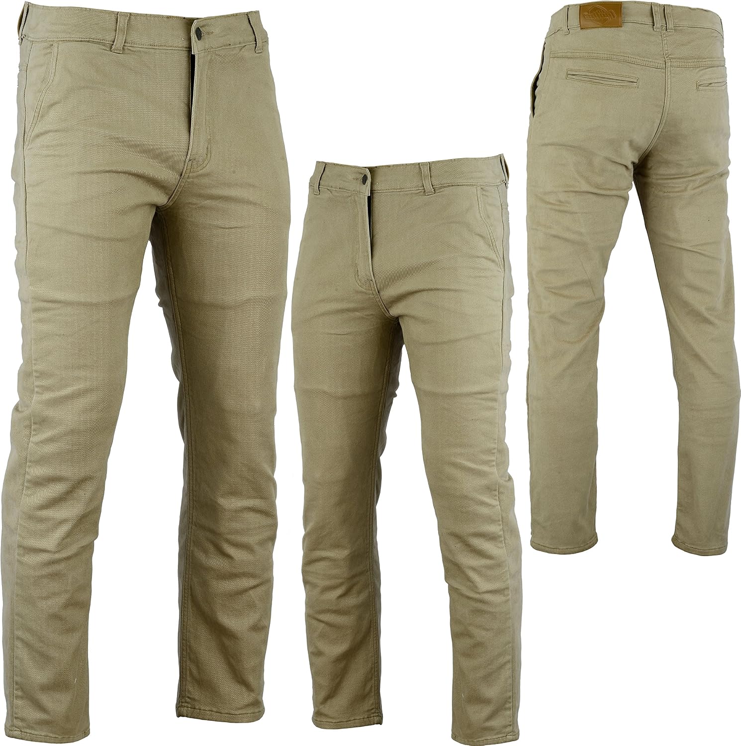 Detalle 2 de Bikers Gear Australia KC0020-42R – brązowe jeansy motocyklowe z Kevlarem do kolan