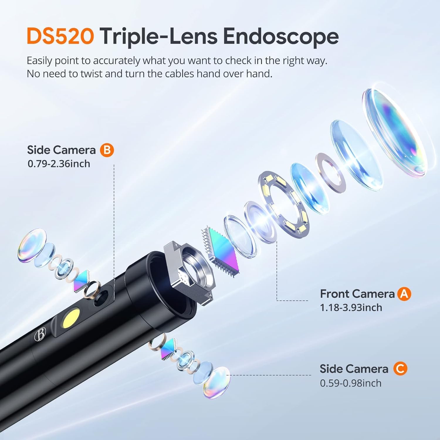 Detalle 2 de DEPSTECH Endoskopkamera für Kanal 15 m