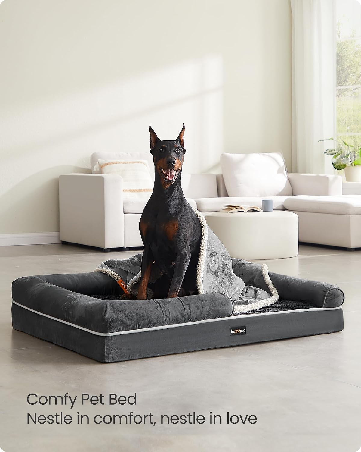 Detalle de Feandrea Orthopedic Dog Bed 120 x 85 cm