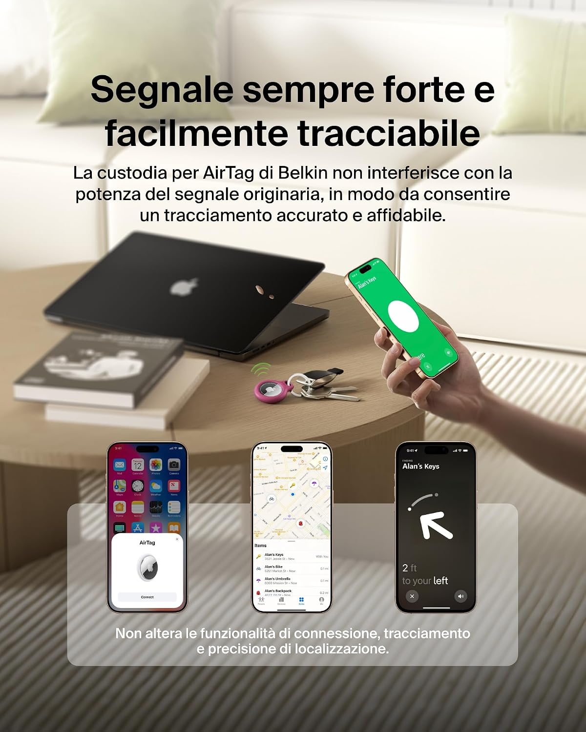 Thumbnail 5 de Belkin Custodia AirTag rosa con anello