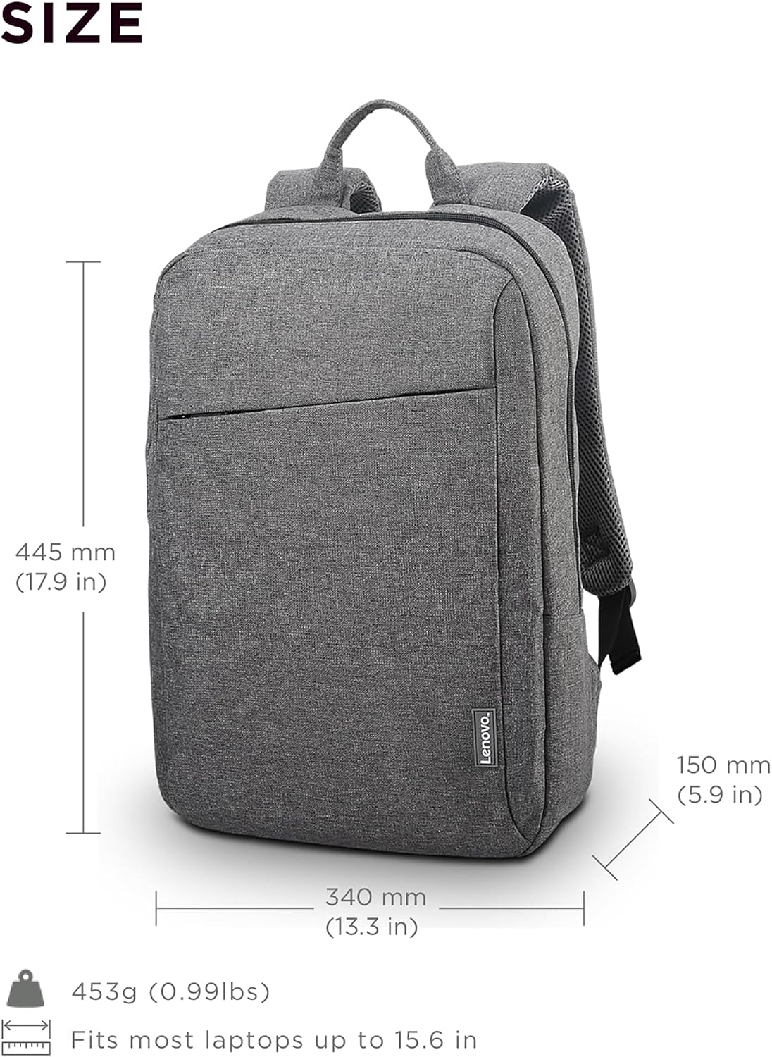 Detalle de Lenovo Laptop Casual Backpack B210 for 15-inch Laptops – Grey