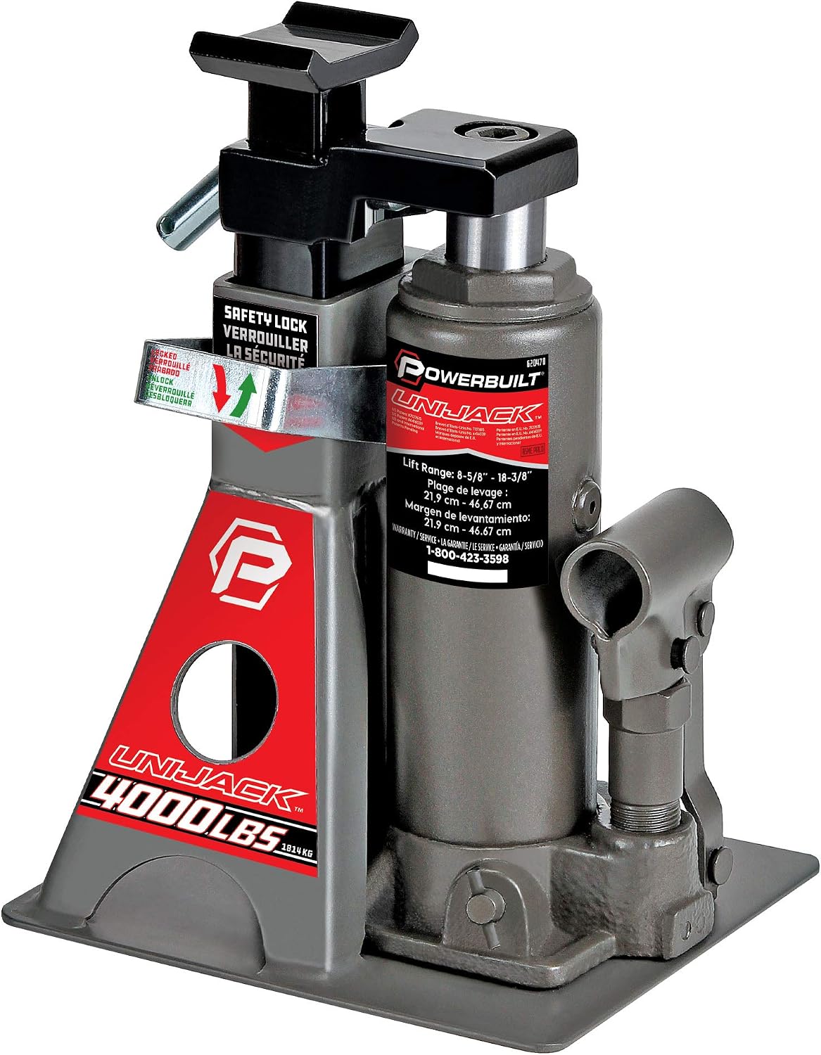 Thumbnail 6 de Powerbuilt 3 Ton Bottle Jack and Jack Stands (All-in-One) 620471, 6,000 lb capacity