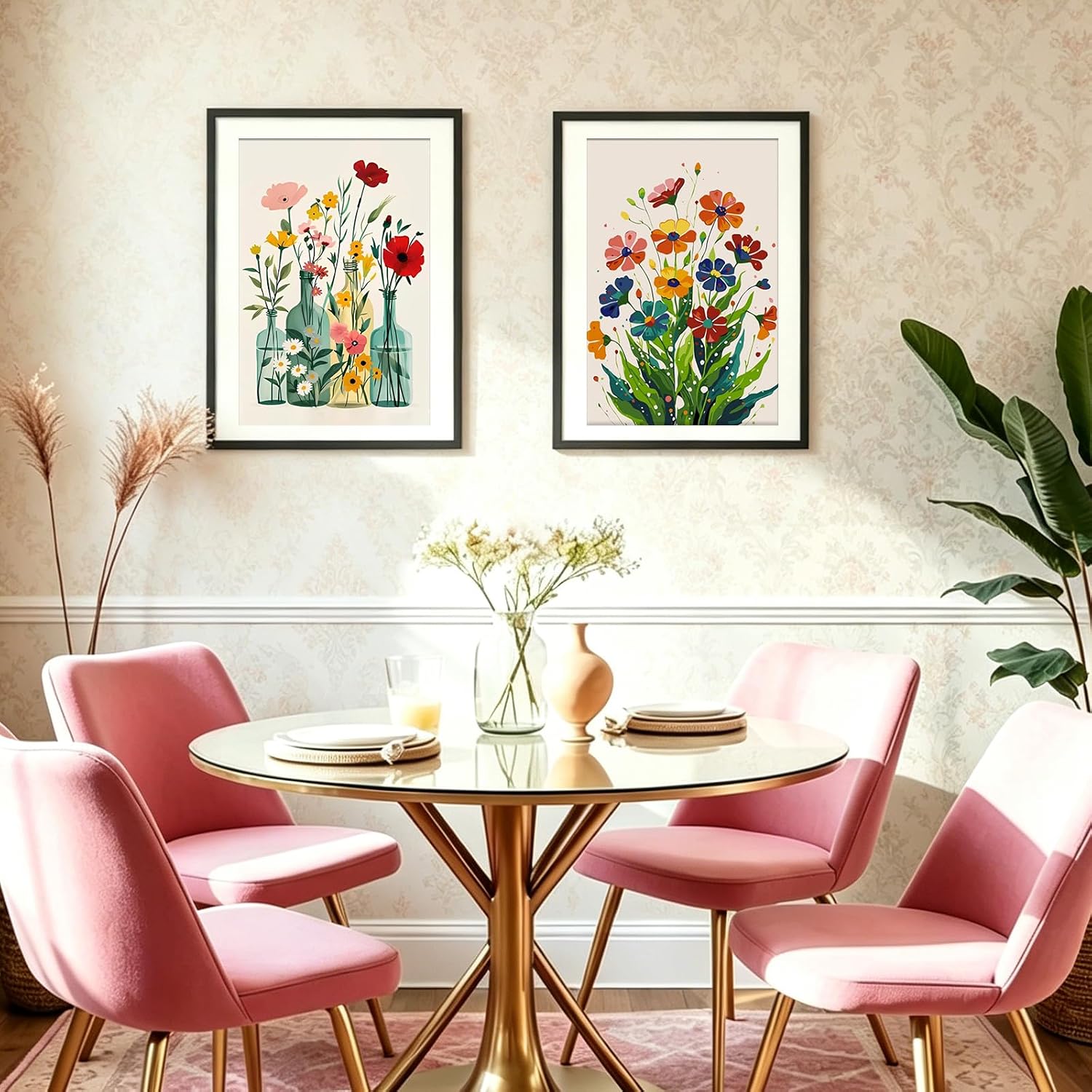 Thumbnail 3 de Yveszomi 2 Pack Paint by Numbers for Adults with Frame – Flowers 8x12in