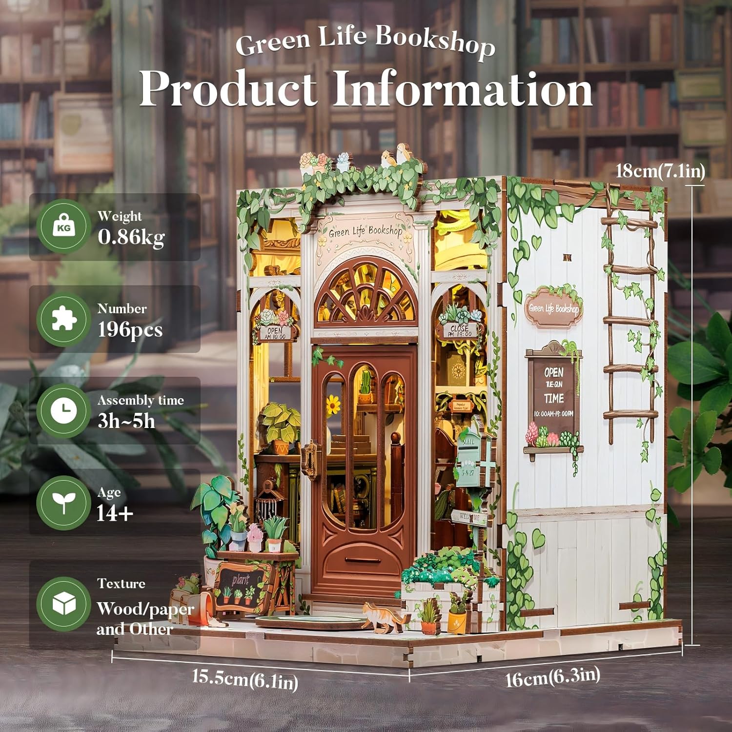 Thumbnail 1 de Fsolis Book Nook Kit 196 pcs 📚