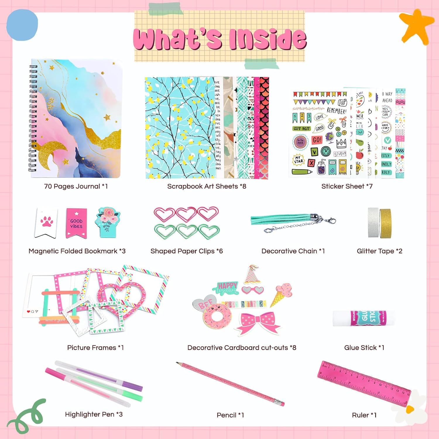 Thumbnail 1 de EDUMAN DIY Journal Kit for Girls 🎨