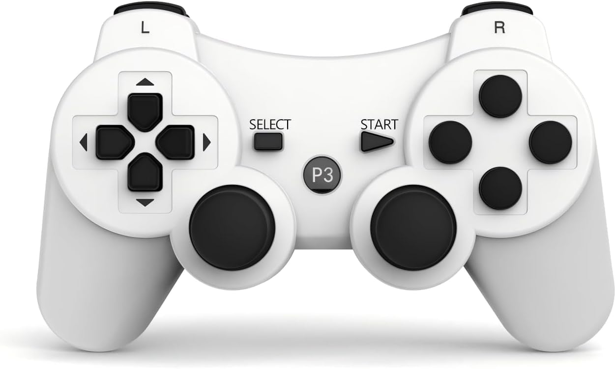 Detalle de MOVONE Wireless Controller for PS3 (2-Pack) with 2 Charging Cables – Rechargeable Dual Vibration Gamepads
