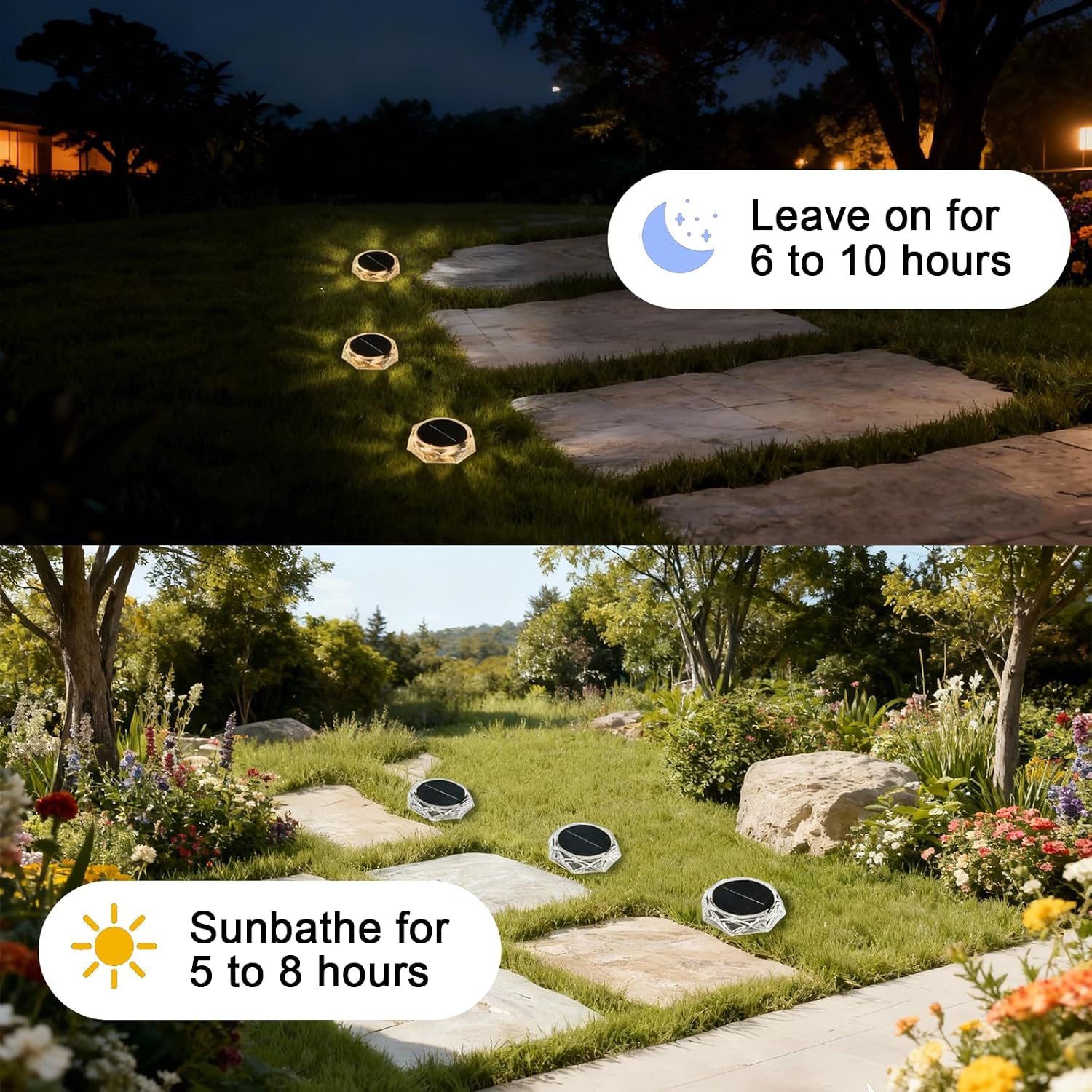 Thumbnail 2 de Hqynss Solar Ground Lights 6 pack