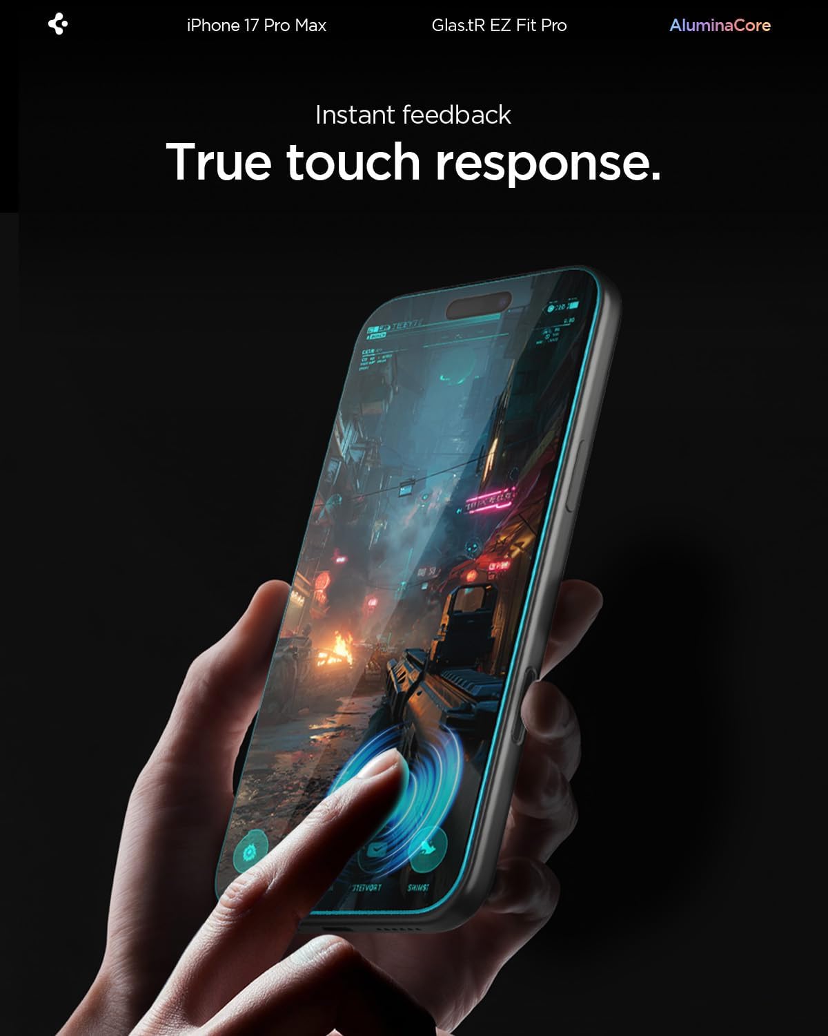 Thumbnail 5 de Spigen Glas.tR EZ Fit Pro : verre trempé pour iPhone 17 Pro Max / 16 Pro Max (2 pièces) – pose facile