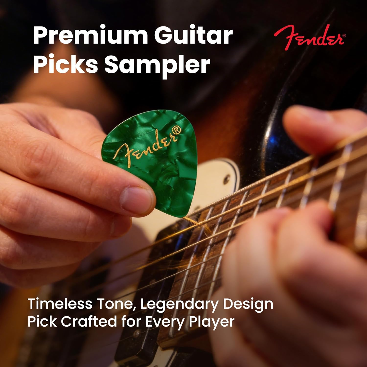 Detalle de Fender Premium Picks Sampler 12 Pack: Thin, Medium & Heavy Gauges (Austin Bazaar Exclusive)