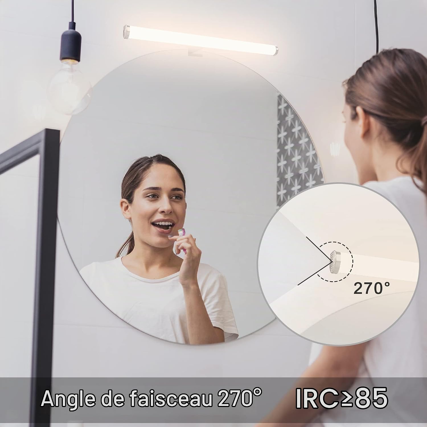 Detalle 2 de Aogled 7eb01236-f205-4eca-b7c2-d8fb978fc3f0 led-spiegellamp 40 cm, 10 W, IP44