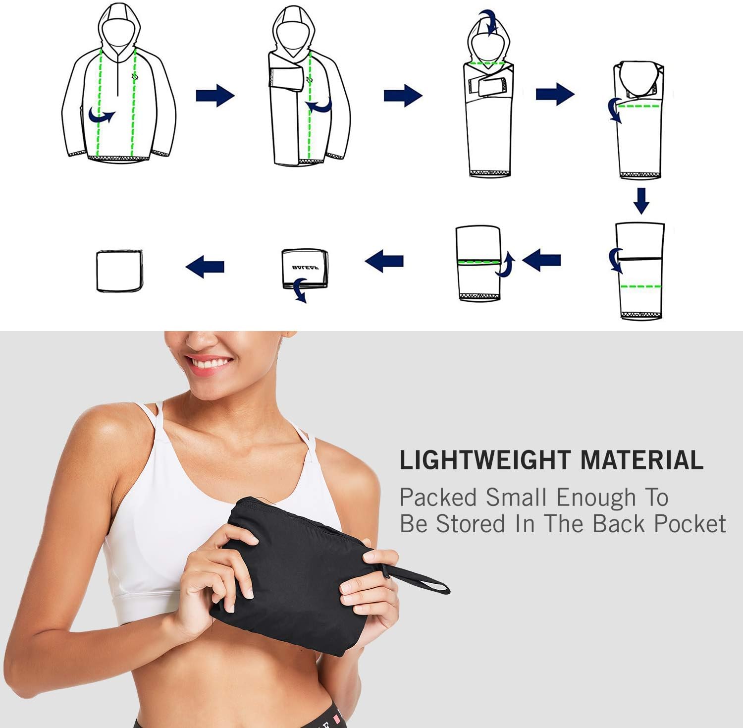 Thumbnail 5 de baleaf Women's Rain Jacket: Waterproof, Packable Windbreaker for Running and Cycling