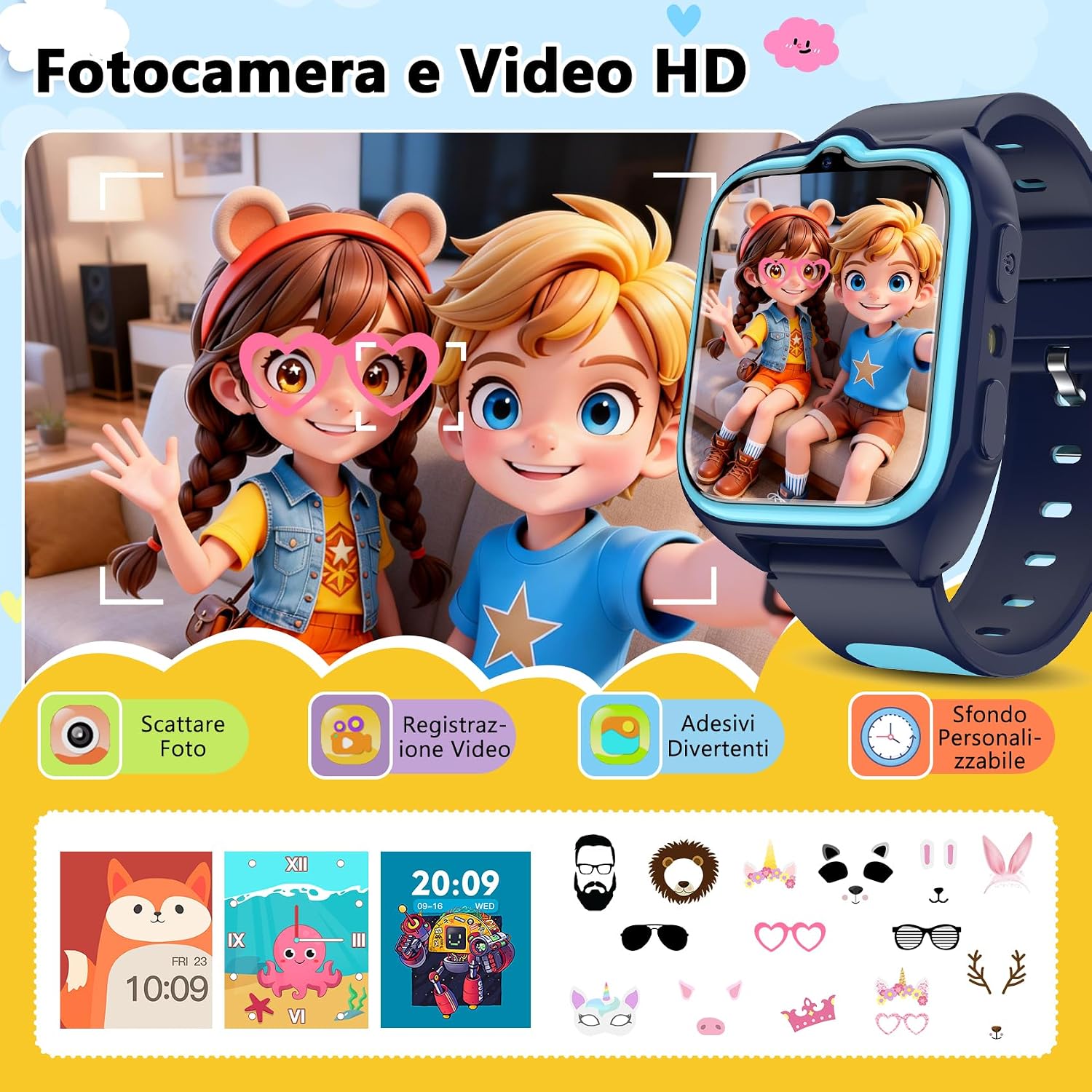 Detalle de Smartwatch Bambini Baolubao 1.75": apprendimento, giochi e funzioni quotidiane per bambini 5-12 anni