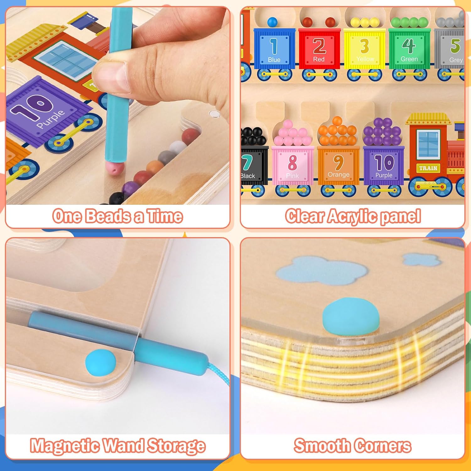 Detalle de Konijiwa magnetic colour and number maze