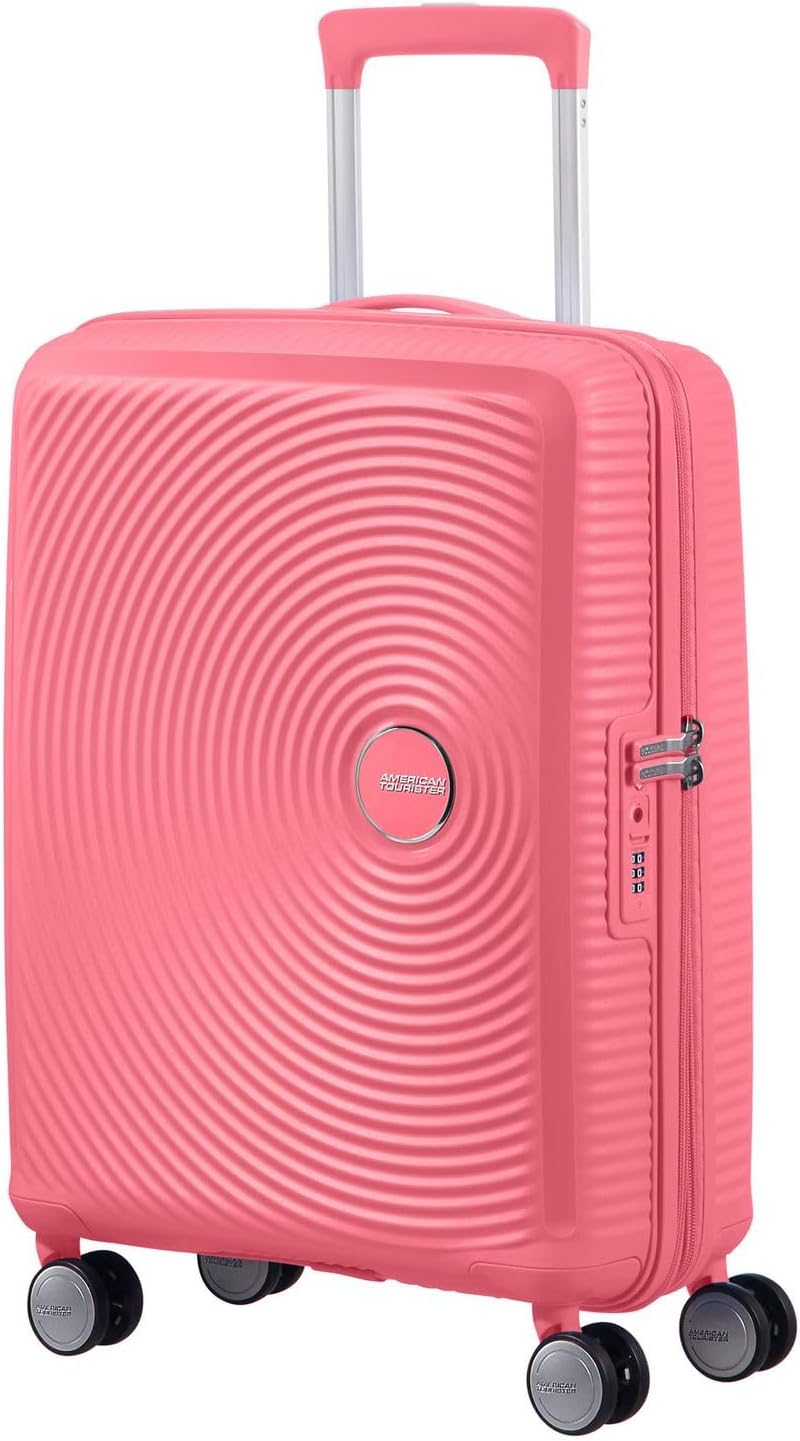 Detalle de American Tourister Soundbox - Spinner S Erweiterbar: Handgepäck 55 cm, Rosa Sun Kissed Coral
