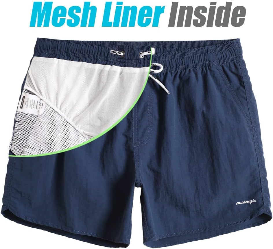 Thumbnail 1 de maamgic Men’s 5" Swim Trunks with Mesh Lining, Quick-Dry Bathing Suits for Men