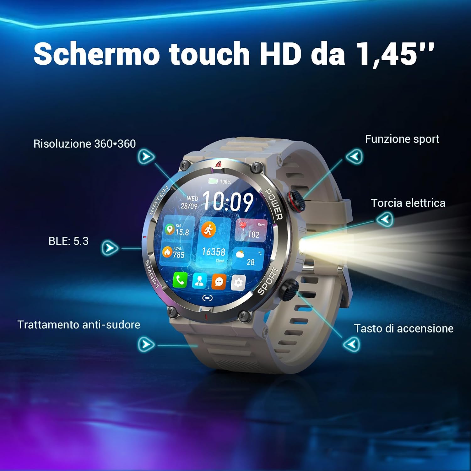 Thumbnail 1 de Blackview W50Pro Smartwatch 1,45