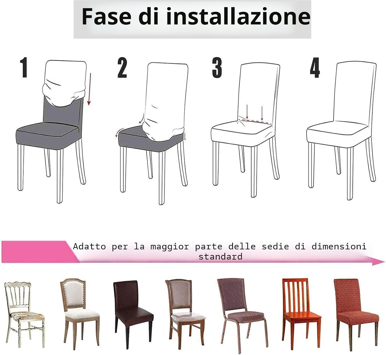 Detalle 2 de Aisprts coprisedie elastiche 4 pezzi