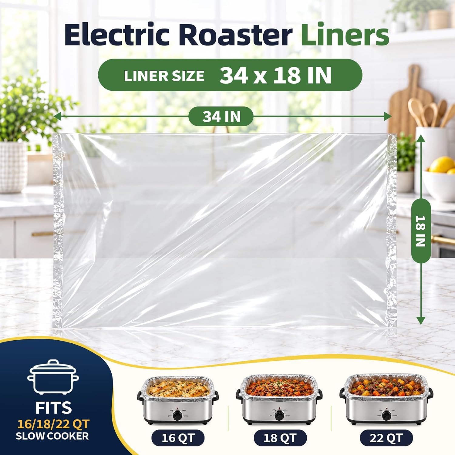 Detalle de KOOC Electric Roaster Liners, 18" x 34