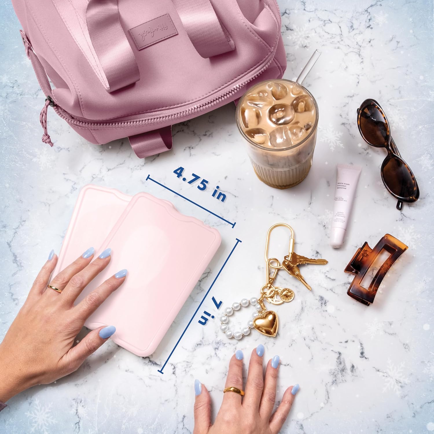 Thumbnail 4 de Fit & Fresh Cool Coolers XL Slim Ice Packs (4Pk) – Quick-Freeze Reusable Lunch Cooler Packs, Space-Saving, Light Pink