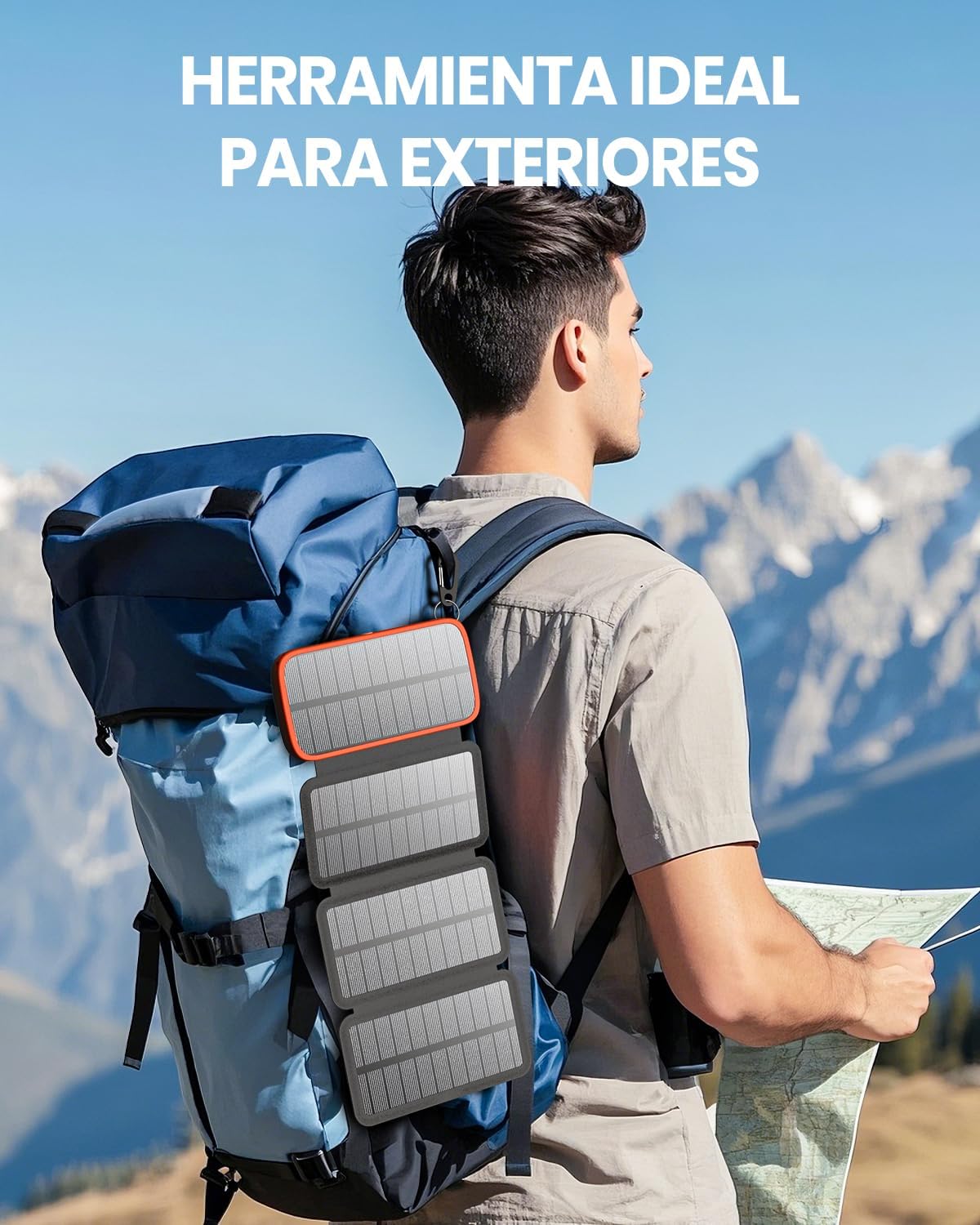 Thumbnail 7 de FEELLE Power Bank Solar 27000mAh ⚡ Carga Rápida y Linterna