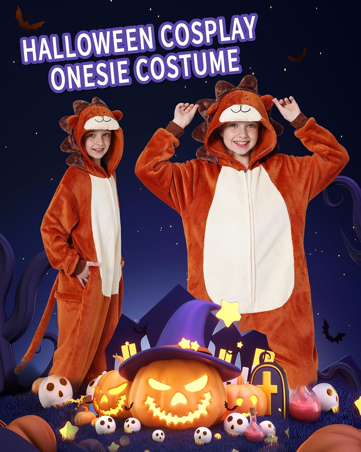 Detalle de Dxilm Kids Animal Onesie Costume, Flannel