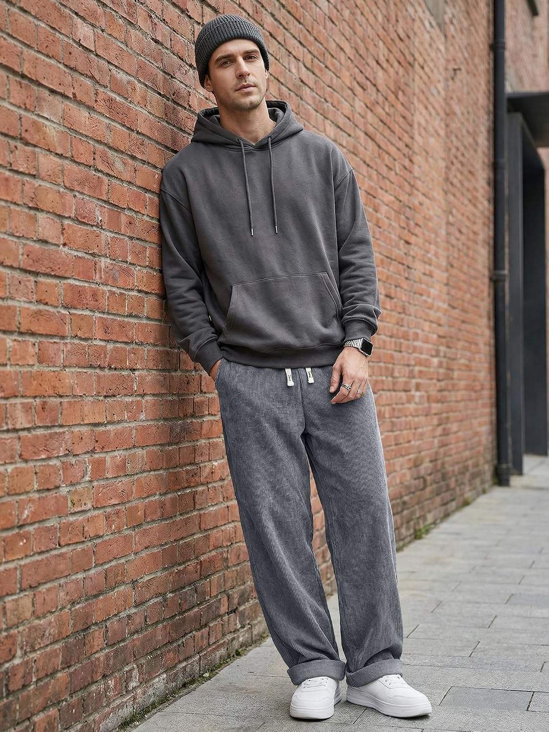 Thumbnail 6 de JMIERR Mens Corduroy Pants