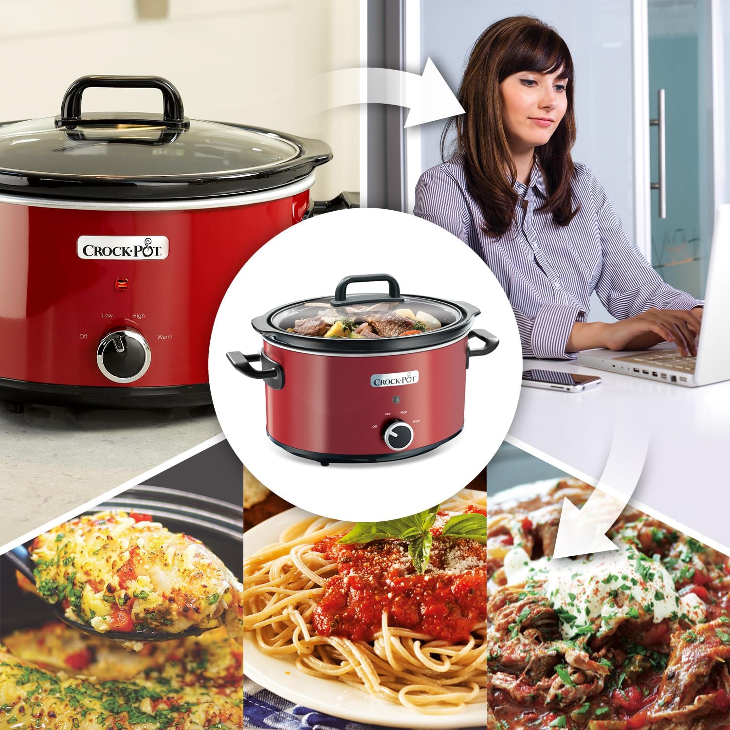 Thumbnail 5 de Crock-Pot SCV400RD Olla eléctrica de cocción lenta 3,5 L 🍲